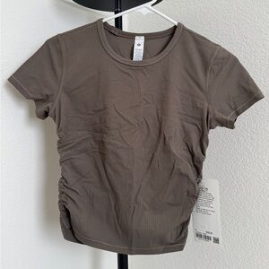Lululemon All It Takes Ribbed Nulu T-Shirt Nomad NWT size 4
